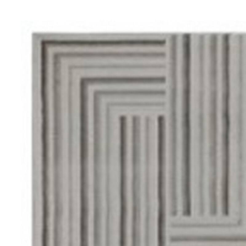 Dary 8 x 10 Large Area Rug, Maze Style Geometric Pattern, Taupe and Gray - 8' x 10'