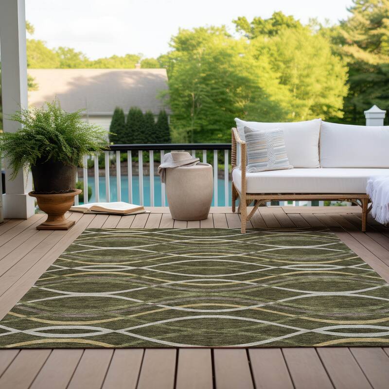 Machine Washable Indoor/ Outdoor Chantille Contempo Deco Rug