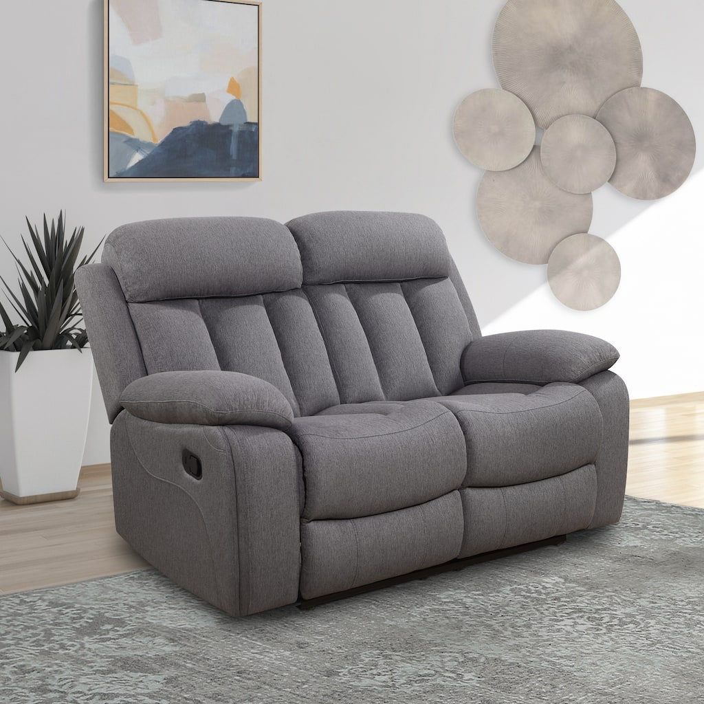 Abbyson Living Fletcher Reclining Loveseat, Gray