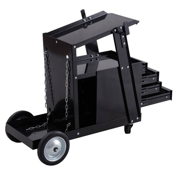 Shop Costway Welding Welder Cart Trolley Heavy Duty Workshop