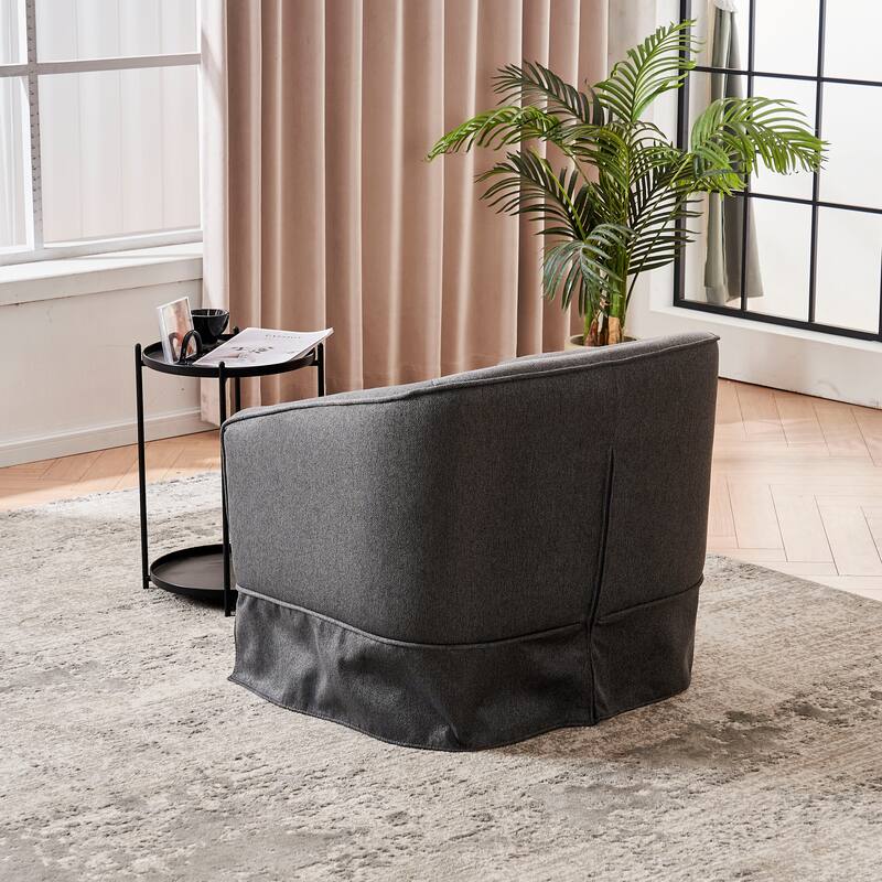 Swivel Barrel Chair With Ottoman, Swivel Accent Chairs Armchair for