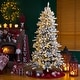 preview thumbnail 11 of 131, Glitzhome 6FT/7.5FT/9FT/11FT Snow Flocked Pre-lit Artificial Fir Christmas Trees