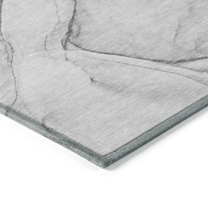 Machine Washable Indoor/ Outdoor Abstract Chantille Rug