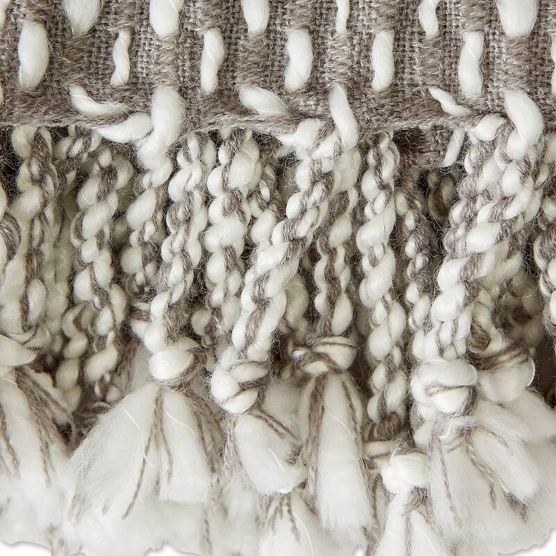 DII Navy & White Textured Acrylic Throw
