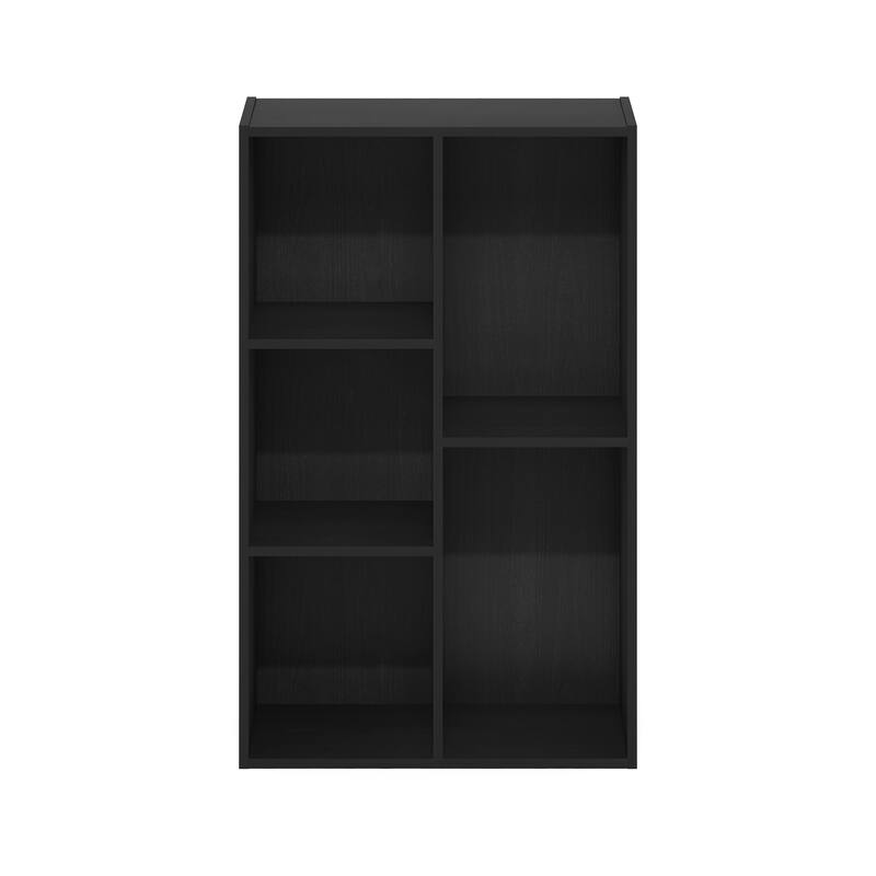 Furinno Luder 5-Cube Reversible Open Shelf, Blackwood - Blackwood