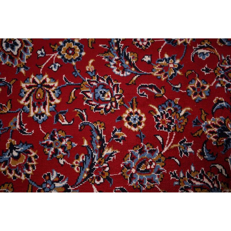 Traditional Red Kashan Turkish Rug Machine Made Home Decor Carpet - 9'8" x 12'6"
