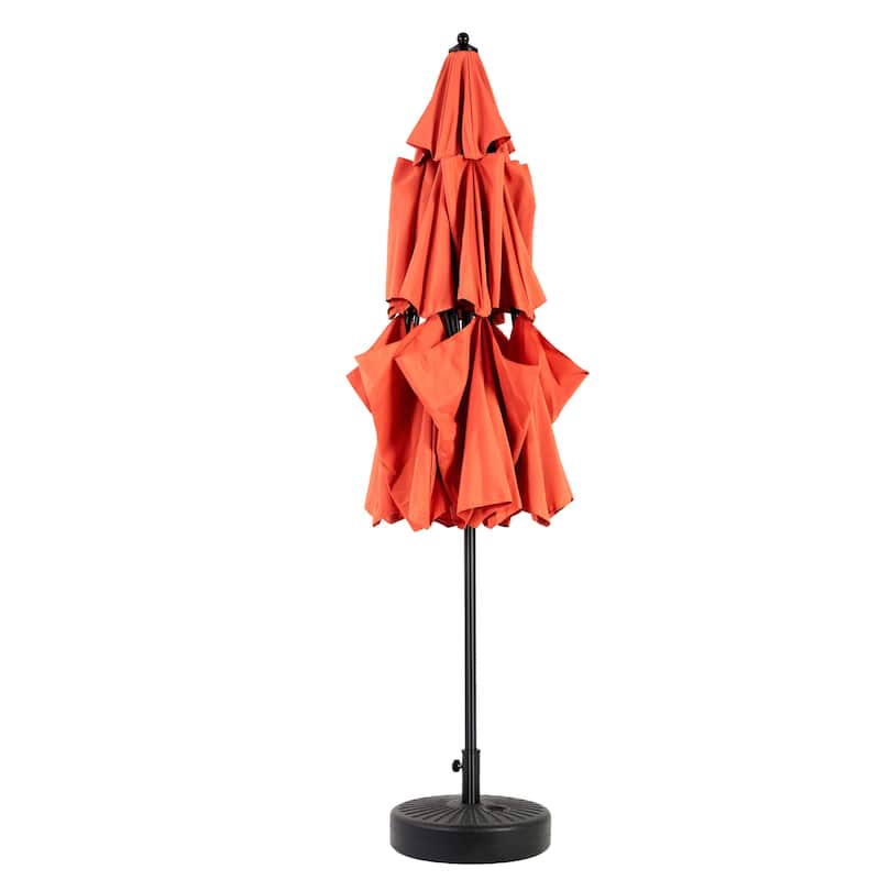 115" Outdoor Aluminium 3 Tier Auto-tilt Umbrella with Crank (No Base)