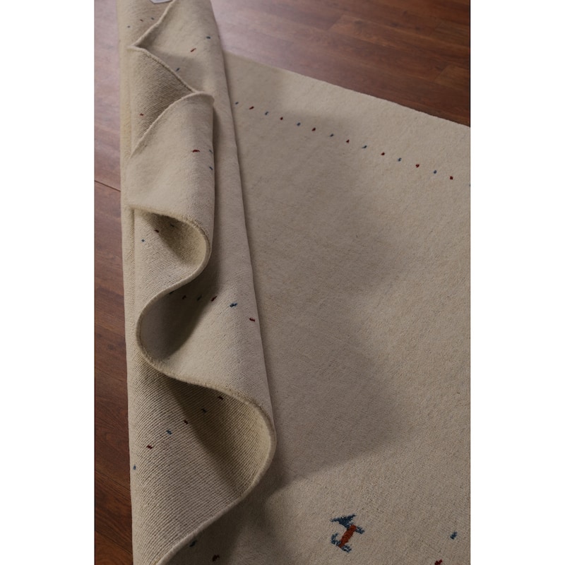 Little Animals Tribal Gabbeh Indian Rug Hand-Knotted Wool Carpet - 4'0" x 6'0"