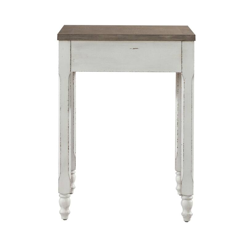 Liberty Furniture Magnolia Manor Corner Filler Accent Table Antique White - Corner Filler