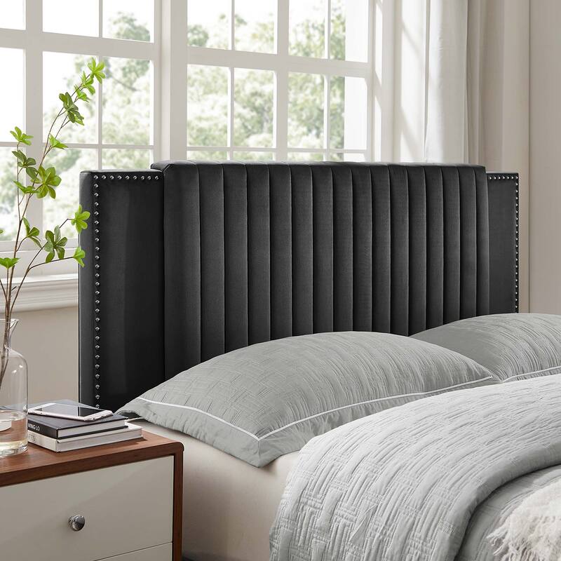 Zahra Channel Tufted Performance Velvet Full Platform Bed