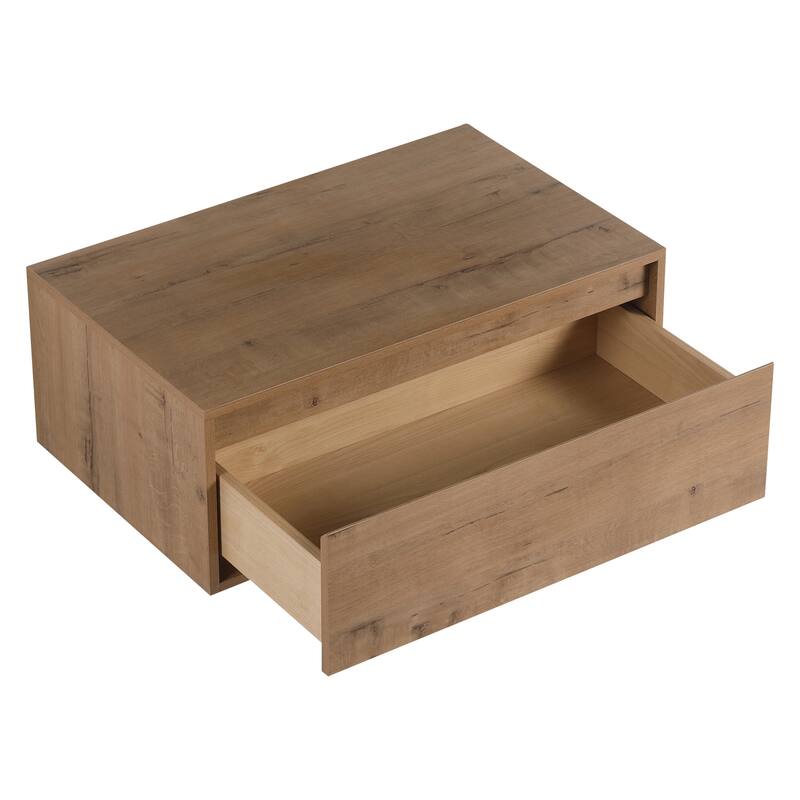 30" Bathroom Cabinet,Soft Close Drawer,Float Mounting Design (Only Vanity, Without Sink)