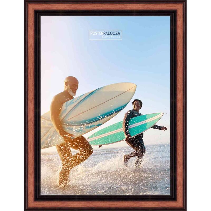 11x16 Traditional Walnut Complete Wood Picture Frame with UV Acrylic