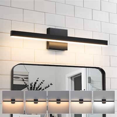 Modern Vanity Lights 3/4 Light Bathroom Dimmable Light Fixture Wall Sconce with Glass Shades