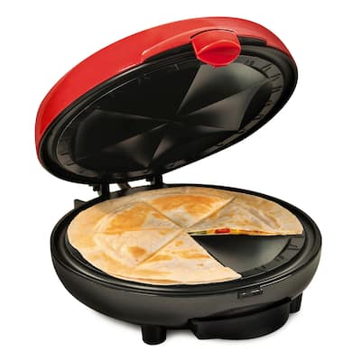 Taco Tuesday 6-Wedge Electric Quesadilla Maker with Extra Stuffing Latch