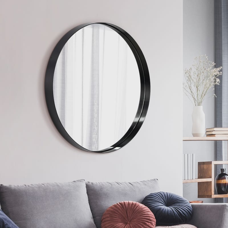 Ultra Stainless Steel Round Wall Mirror- 30"x30"