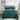 9 Piece Bed-in-a-Bag Teal Green Floral Solid Soft Bedding Comforter Set