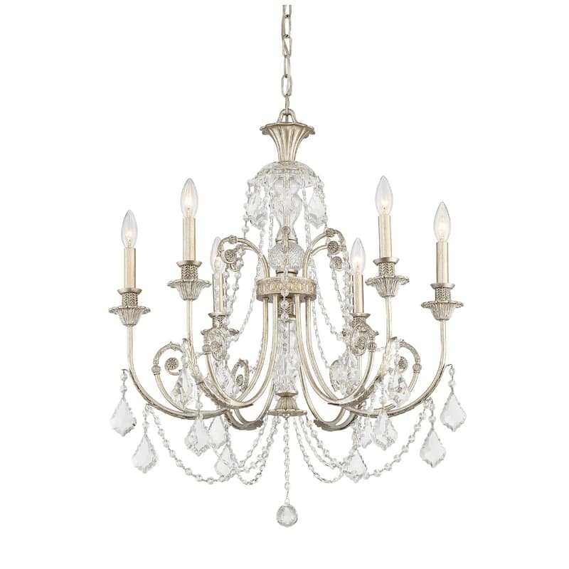 Crystorama Lighting Group Regis 6 Light 26" Wide Chandelier with Clear - Olde Silver