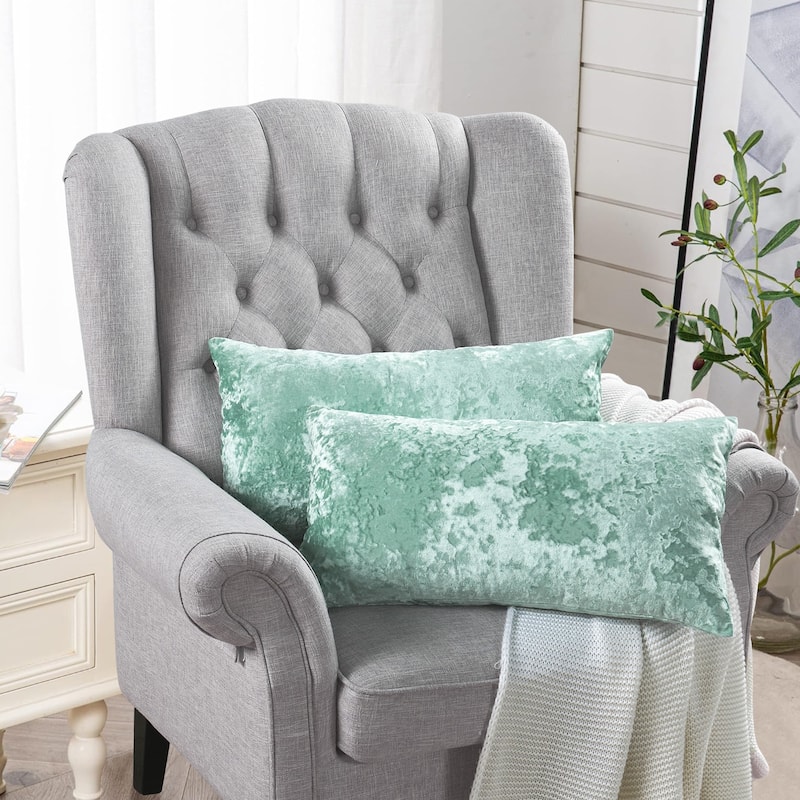 Rancho Crushed Velvet Throw Pillow Cover Set, NO INSERT