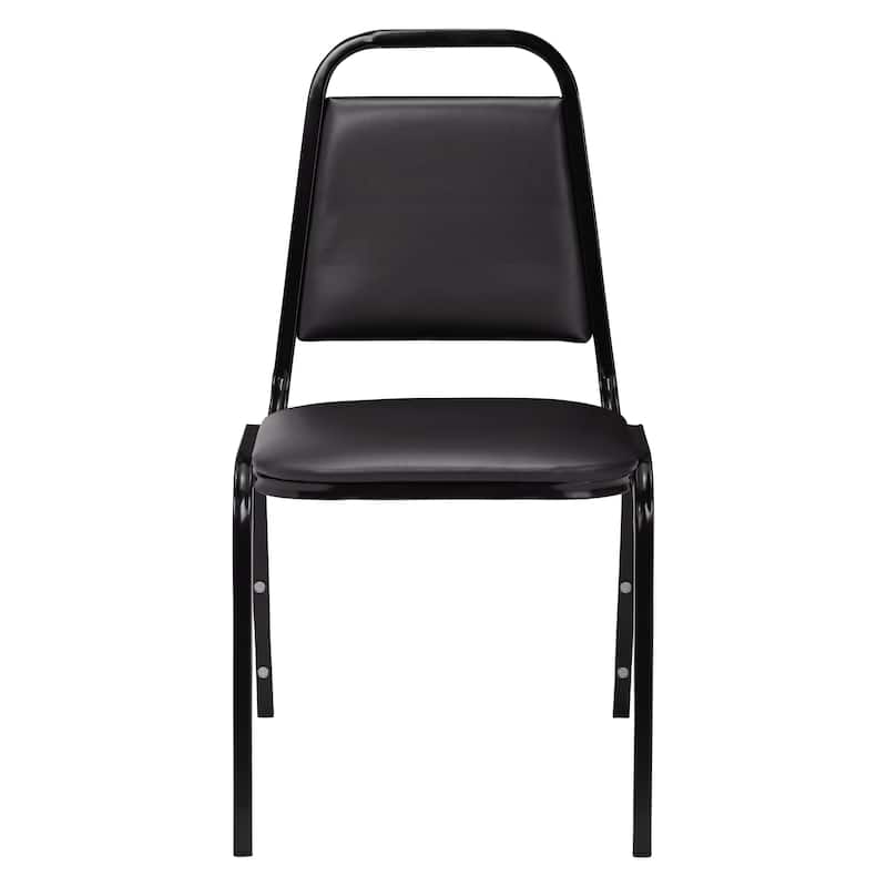 (12 Pack) NPS 9100 Series Vinyl Upholstered Banquet Chair, Black