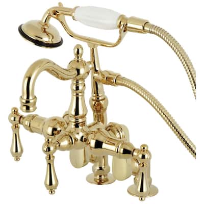 Kingston Brass Vintage Deck Mounted Clawfoot Tub Filler with Built-In