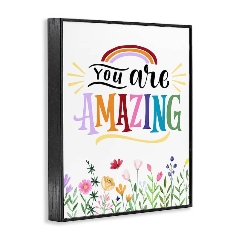 Stupell You Are Amazing Encouragement Framed Giclee Art Design By Kim Allen