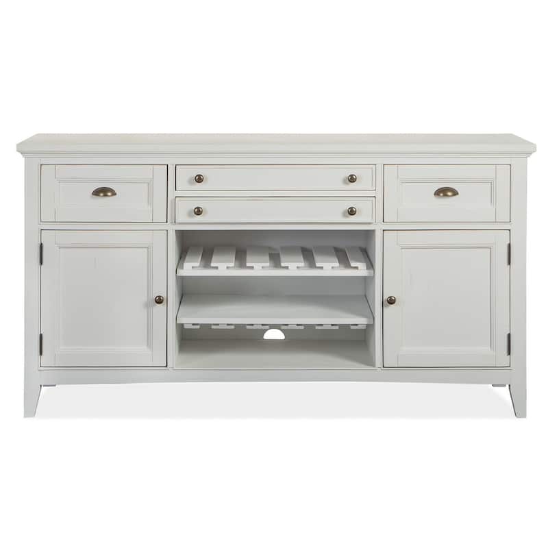 Magnussen Home Heron Cove Chalk White And Dovetail Grey Buffet - 66''W x 19''D x 36''H