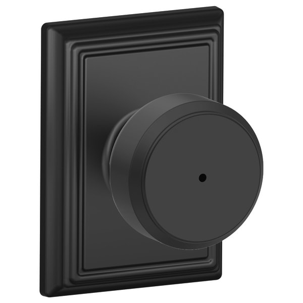 Schlage F40-BWE-ADD Bowery Privacy Knob Set with Decorative Addison Trim