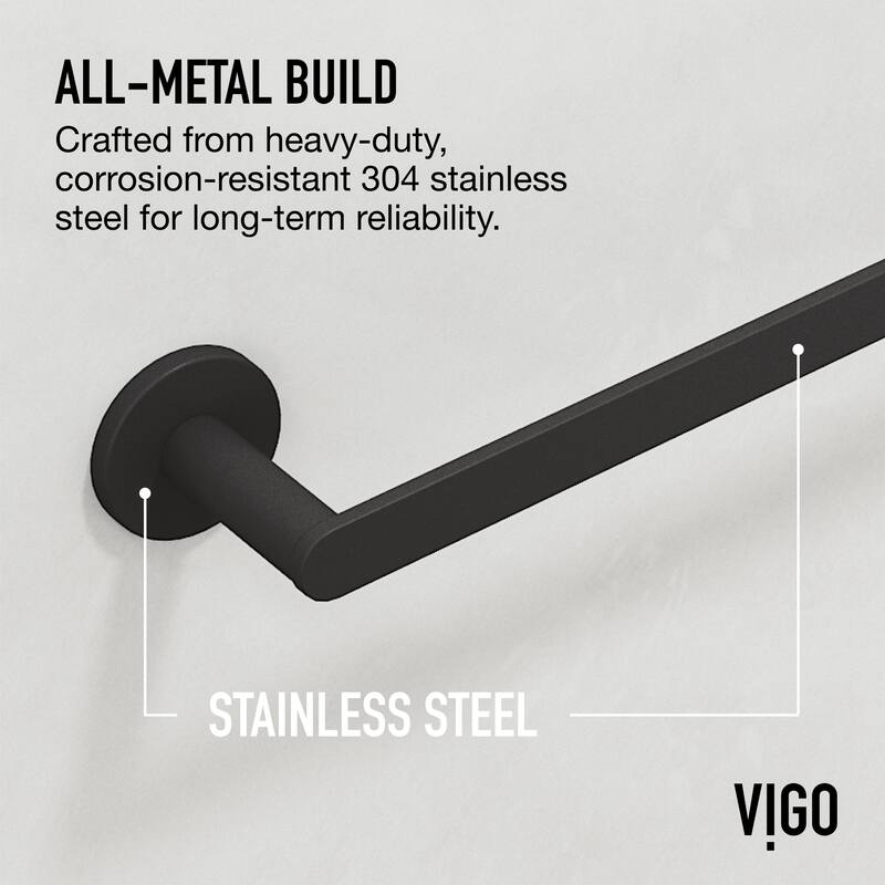 VIGO Arden 3-Piece Bathroom Hardware Accessory Set with 24 in. Towel Bar, Toilet Paper Holder, Hand Towel Holder