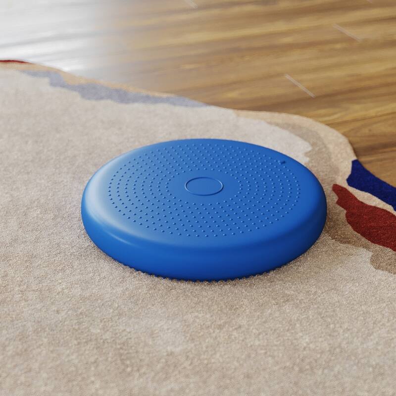 Commercial Inflatable Wobble Cushion with Dual Sided Grips - 13"W x 13"D x 1.75"H