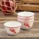 preview thumbnail 5 of 3, Certified International Beach House Lobster 8-Piece Melamine Canapé Plate & Dip Bowl Set - 6.00"L x 6.00"W x 0.25"H