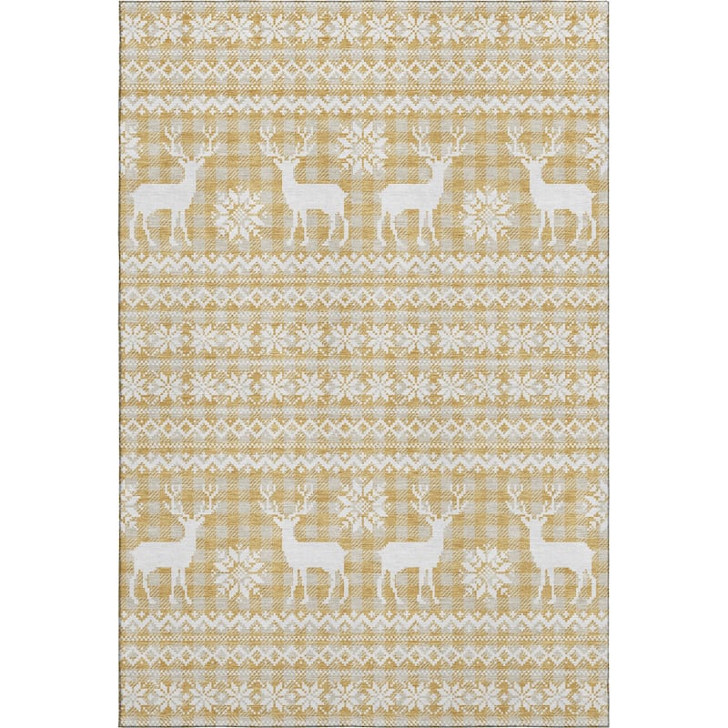 Premium Washable Super Soft Christmas Reindeer Mayfield Rug