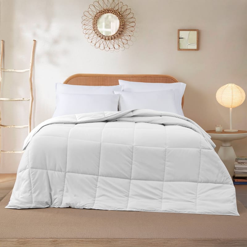 Modern Threads All-season Reversible Down Alternative Comforter - Twin - White/White