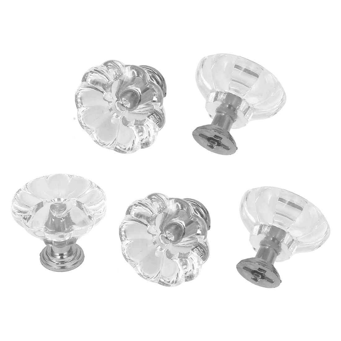 Shop 5pcs 30mm Clear Plastic Crystal Cabinet Drawer Door Pulls