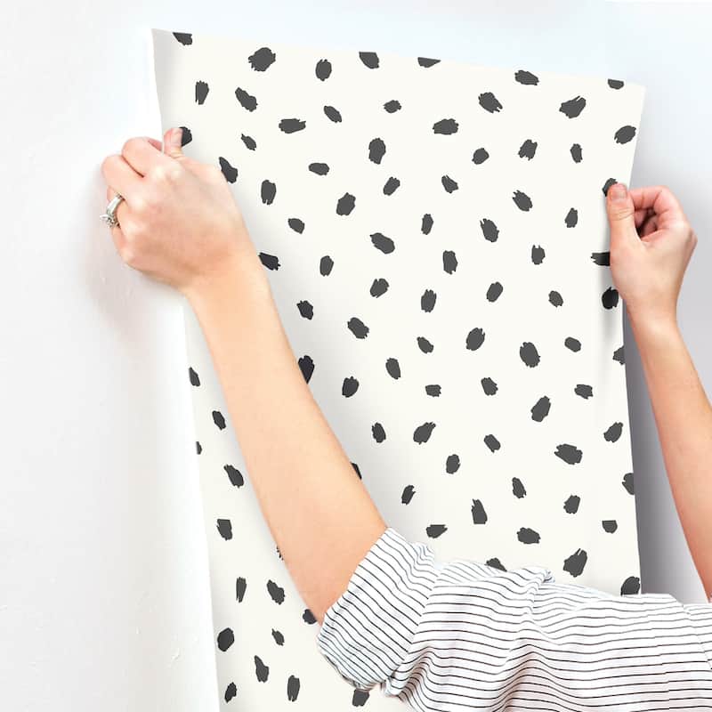 Advantage Animal Spots Black Polka Dot Wallpaper