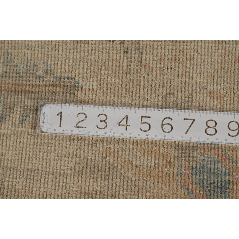 Vegetable Dye Oushak Turkish Rug Hand-Knotted Wool Carpet - 8'1"x 10'0"