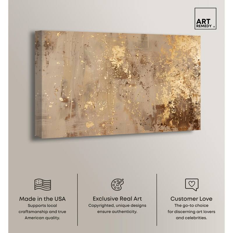 Gilded Dust Canvas by Art Remedy, Gallery Wrapped