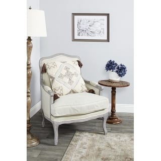 White Polystone Floral Home Wall Decor with Brown Frame