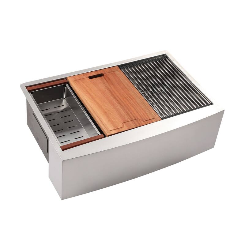 33 inch Double Bowl 16 Gauge Stainless Steel Kitchen Sink - 33 inch - 33 inch