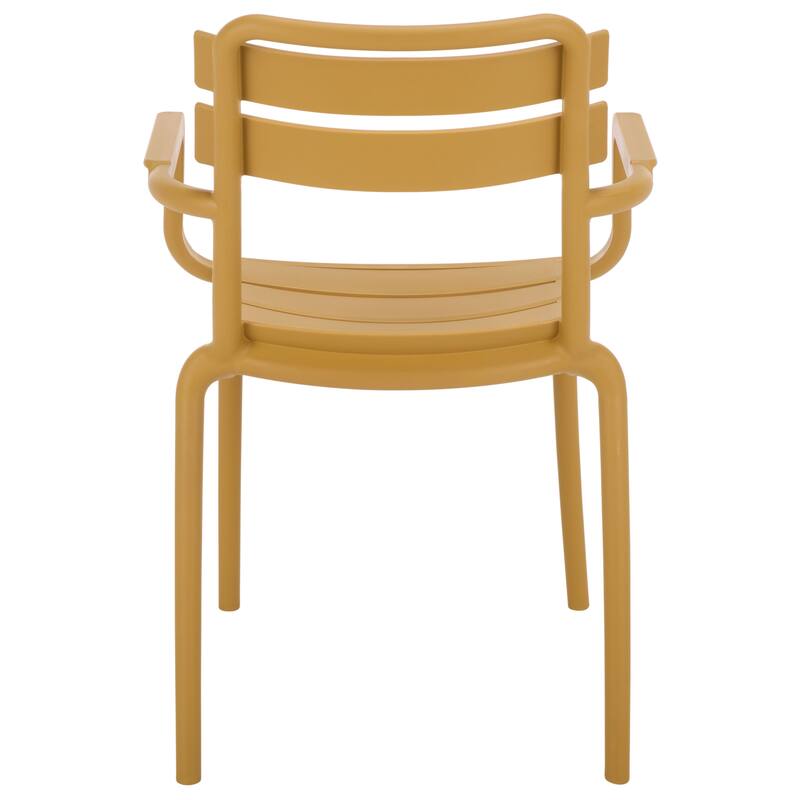 SAFAVIEH Outdoor Living Sarah Stacking Dining Armchair (Set of 2) - 21"W x 23"D x 32"H