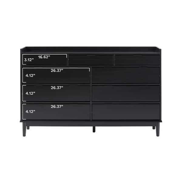 middlebrook modern gallery top solid wood dresser Walker Edison Modern Gallery Top Solid Wood Dresser - Bed Bath & Beyond