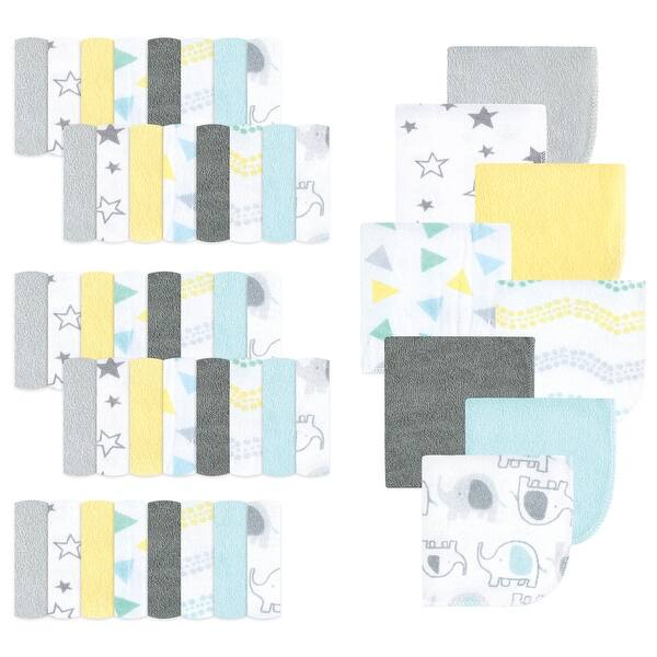 slide 1 of 1, Luvable Friends Unisex Baby Cotton Rich Washcloths, Boy Basic Elephant, One Size - Boy Basic Elephant - One Size One Size - Boy Basic Elephant