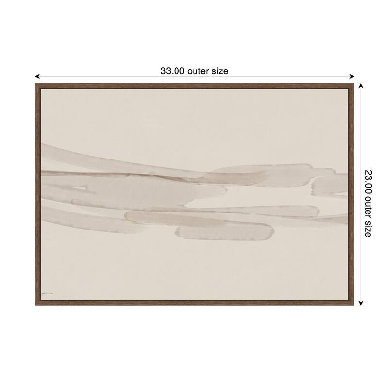 Kate and Laurel Neutral Tones by Gabrielly Guedes Framed Canvas Wall Art Print