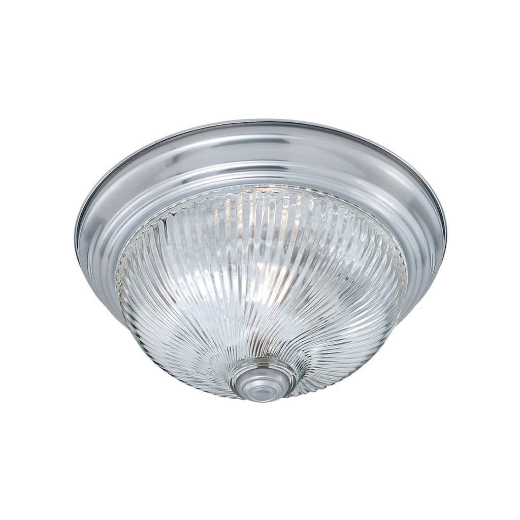 Elk Home Ceiling Essential Brushed Nickel With Clear Glass Flush Mount