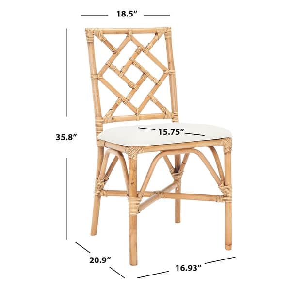 SAFAVIEH Bhumi Accent Chair with Cushion Set of 2 (Fully Assembled) - 19Wx21Dx36H