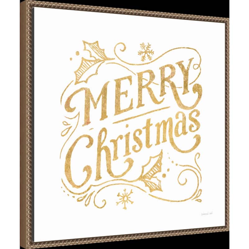 White and Bright Christmas IV by Danhui Nai Framed Canvas Wall Art Print