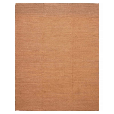 ECARPETGALLERY Flat-Weave Ankara FW Brown Wool Kilim - 9'6 x 12'6