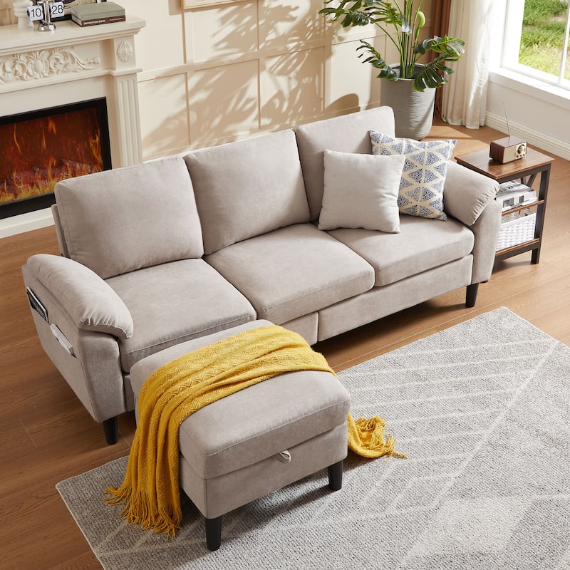 Jarenie 79.72" L Shaped Sofa Couch for Living Room