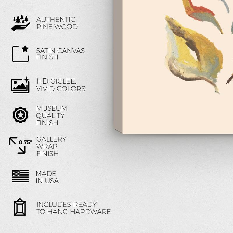 Wynwood Studio Canvas Floral and Botanical Rusty Texture Leaves Brown Rustic Wall Art Canvas Print