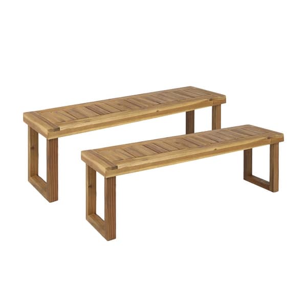 Roder Acacia Wood Outdoor Dining Bench by Christopher Knight Home On