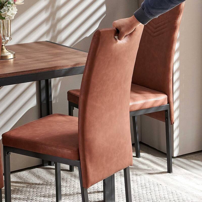 Howtai Upholstered PU Leather Home Kitchen Dining Chairs